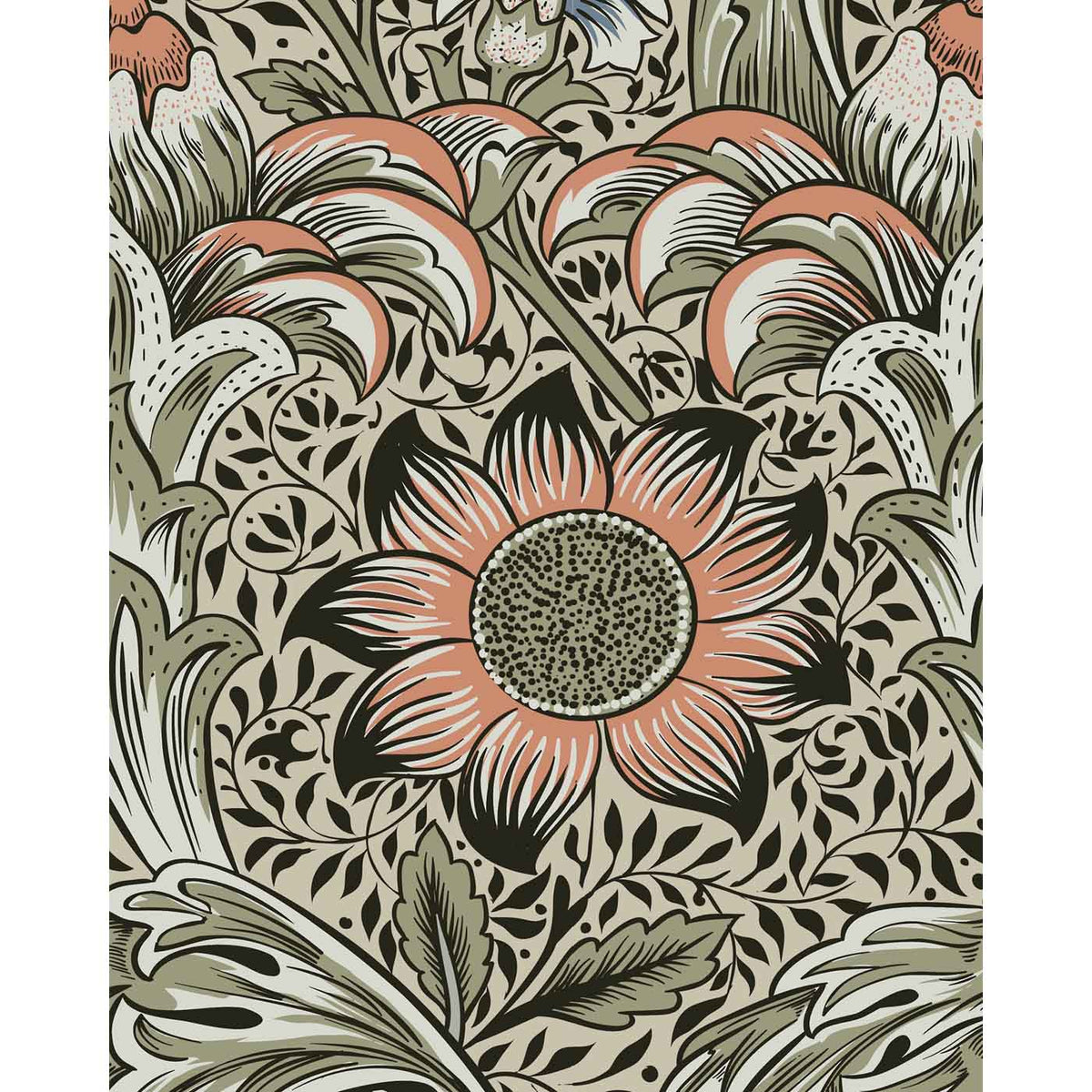 William Morris Corncockle Ceramic Wall Tile