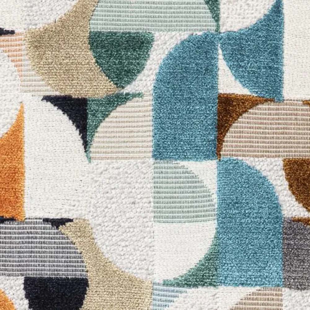 Deco Eclectic Circles Heavy Chenille Blue