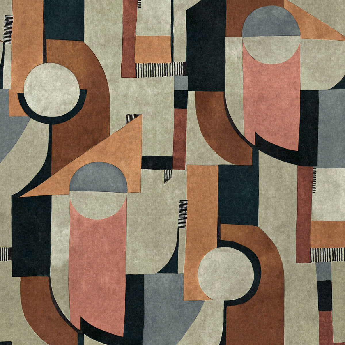 Geometric Art Deco Style Domestic Contract Fabric