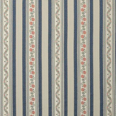 Georgian floral stripe upholstery farbic