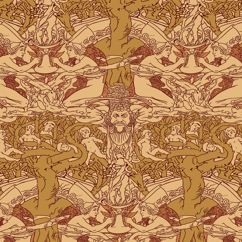 Leon Victor Solon Allegorical Figures Textile