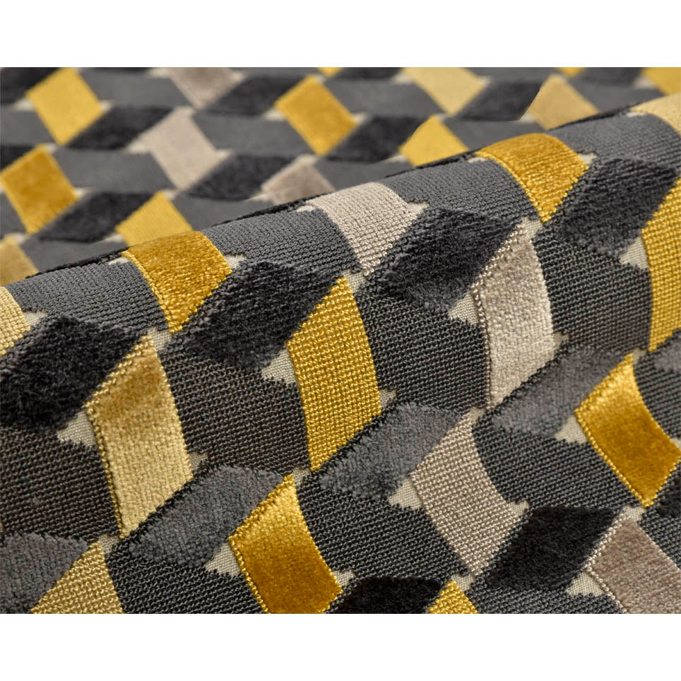 Geometric Contract Velvet Upholstery Fabric
