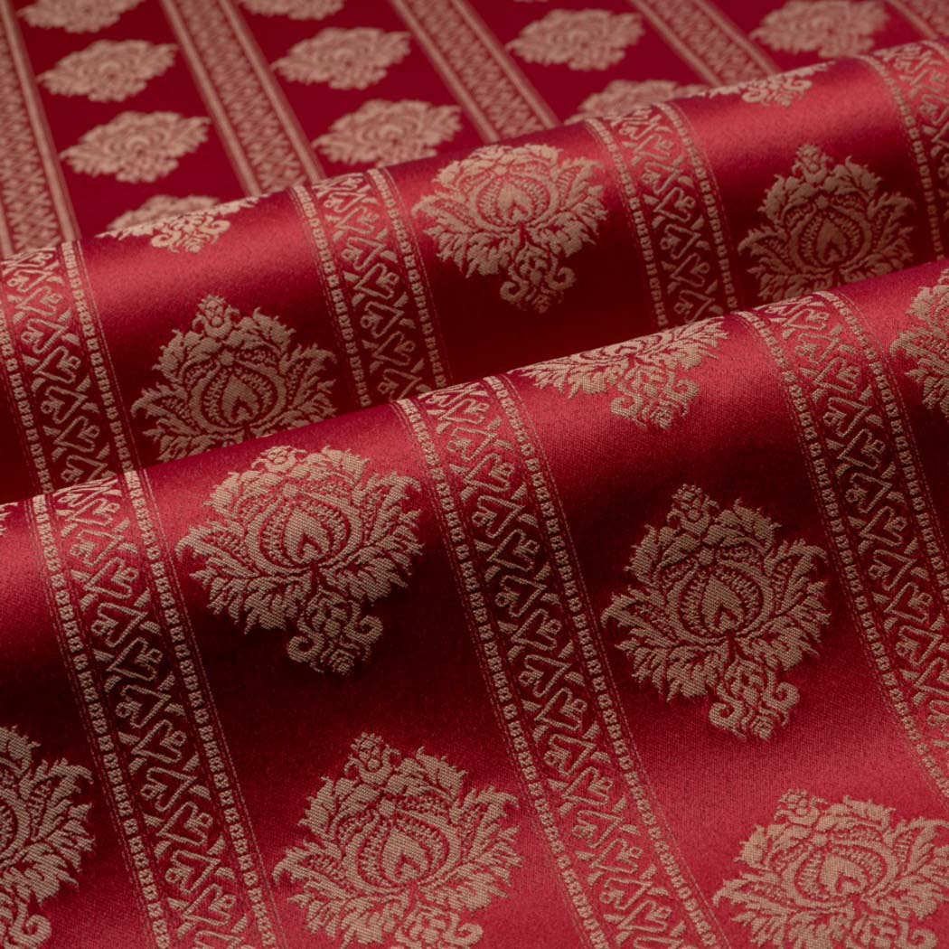 Floral Stripe Damask Fabric