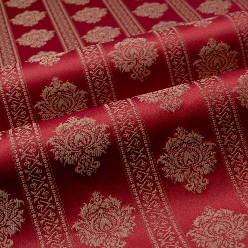 Floral Stripe Damask Fabric