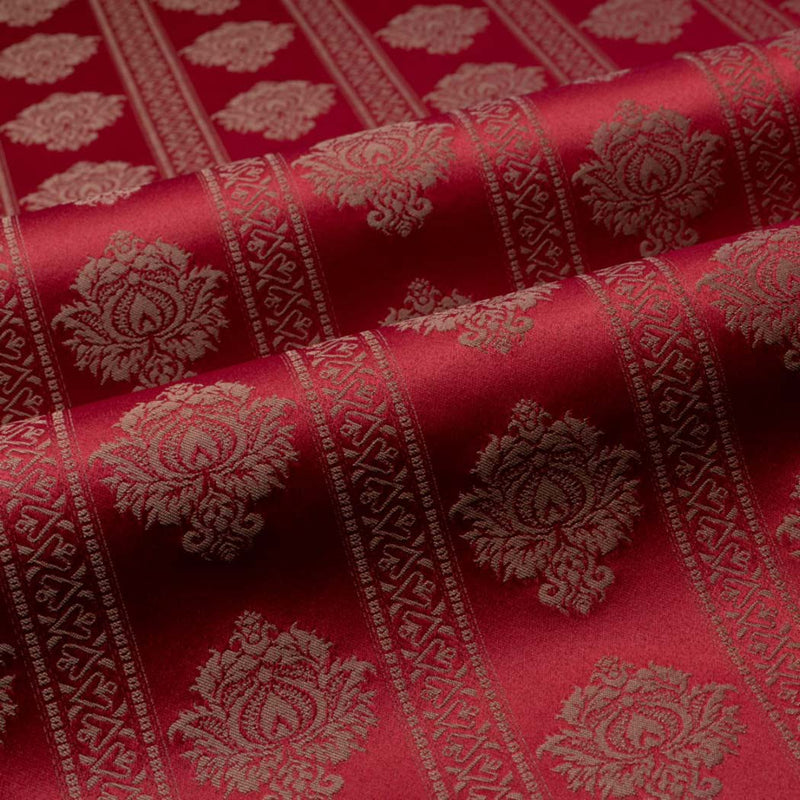 Floral Stripe Damask Fabric