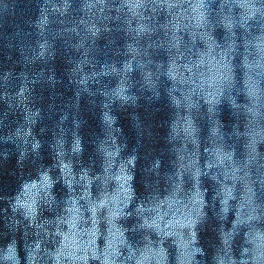 plain  luxurious and hardwearing blue velvet curtain and upholstery fabric - Tabley Cobalt Plain