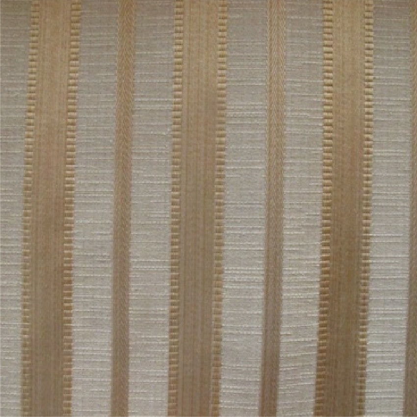 striped Elegant cream and pale gold cotton print curtain and upholstery fabric - Porchester Chardonnay Narrow Regency Stripe