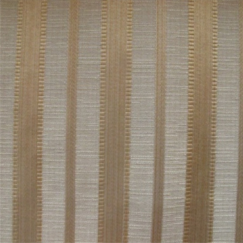 striped Elegant cream and pale gold cotton print curtain and upholstery fabric - Porchester Chardonnay Narrow Regency Stripe