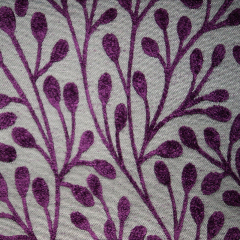 patterned  purple flat-weave curtain and upholstery fabric - Finley Plum Pattern