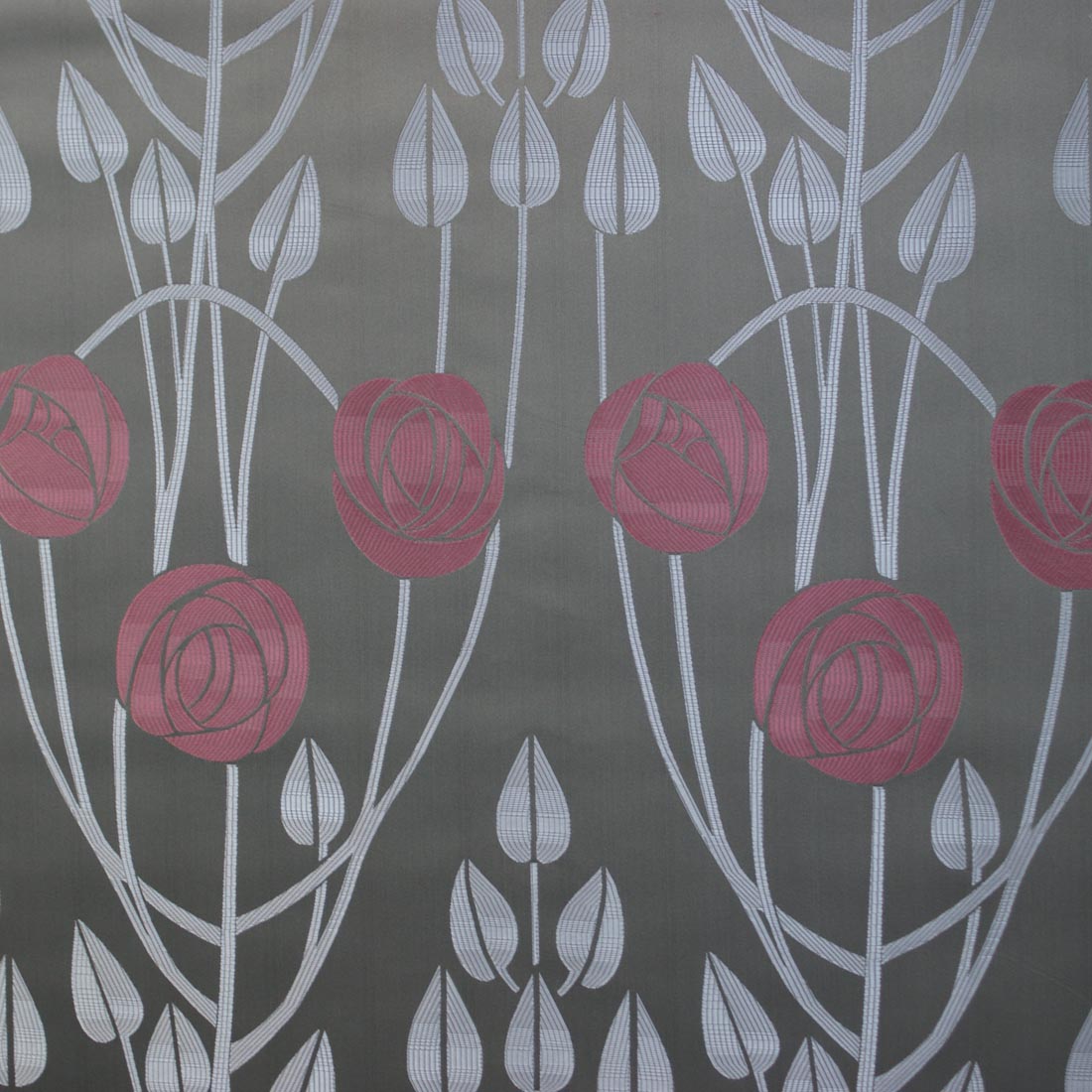 Charles Rennie Mackintosh Fabric.  Grey Chess Designs Clyde fabric