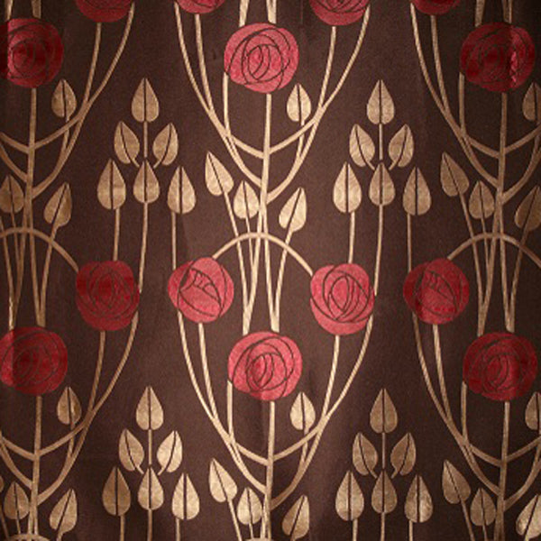 Charles Rennie Mackintosh Fabric.  Brown Chess Designs Clyde fabric