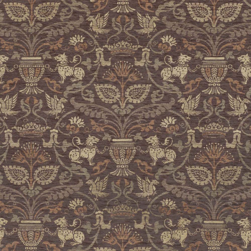 celtic medieval  grey and gold flat-weave upholstery fabric - Guinevere Medieval Tristram