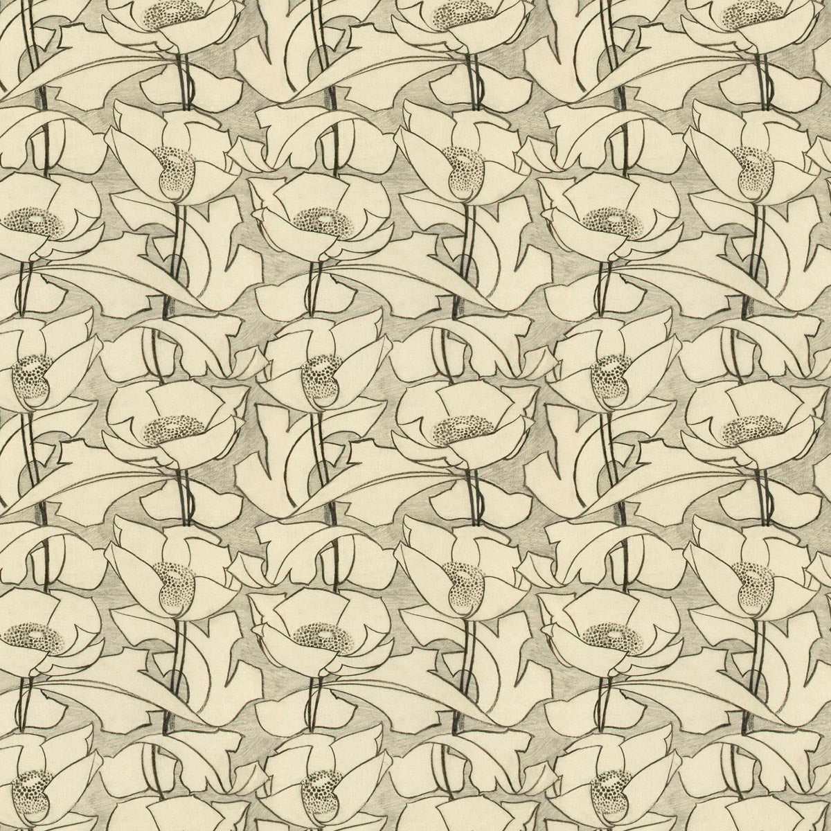 Archibald Knox Designs - Lus y Chadlee (Poppies) Print