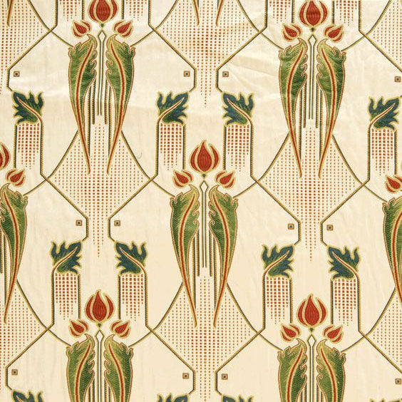 cream art deco curtain upholstery fabric