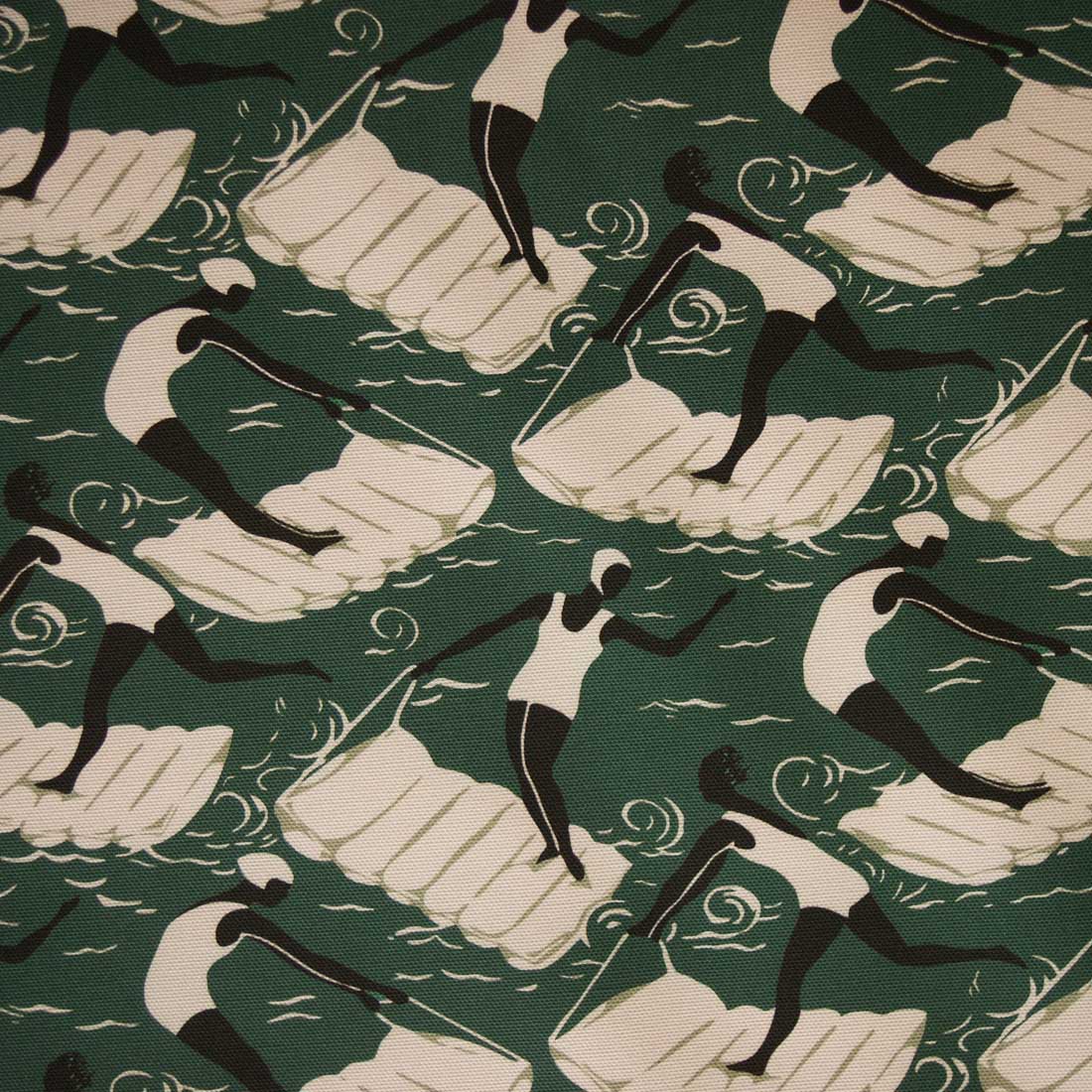 turquoise art deco curtain upholstery fabric