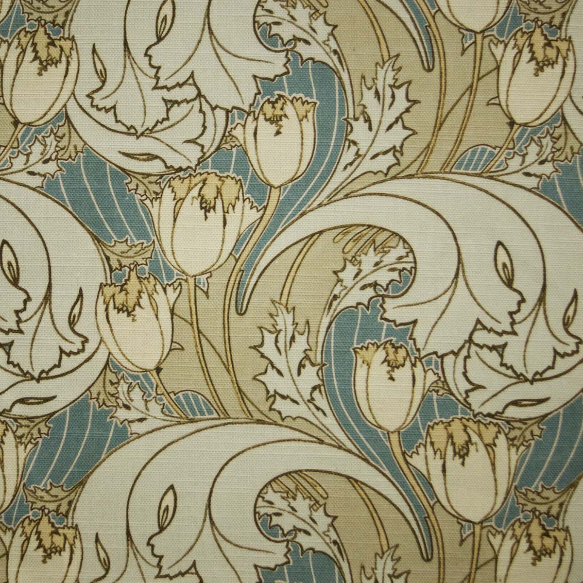 Charles Voysey Green Poppies Print