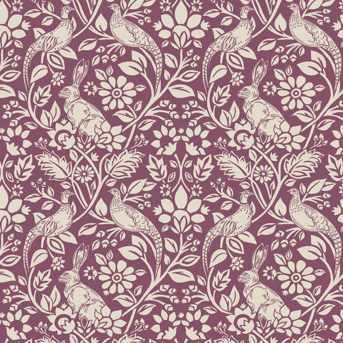 purple and amber   fabric - William Morris Designs Merton Abbey Elderberry Print