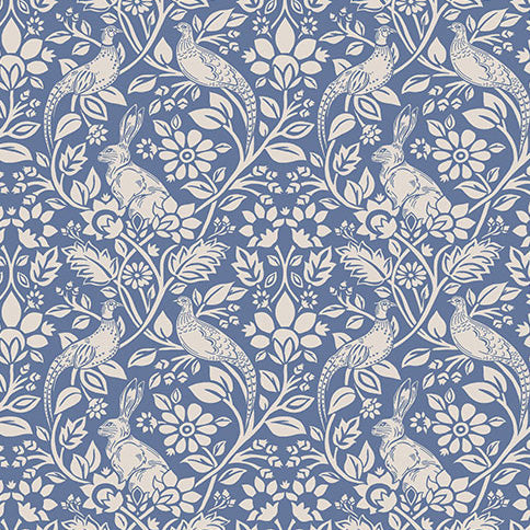 dark blue   fabric - William Morris Designs Merton Abbey Indigo Print