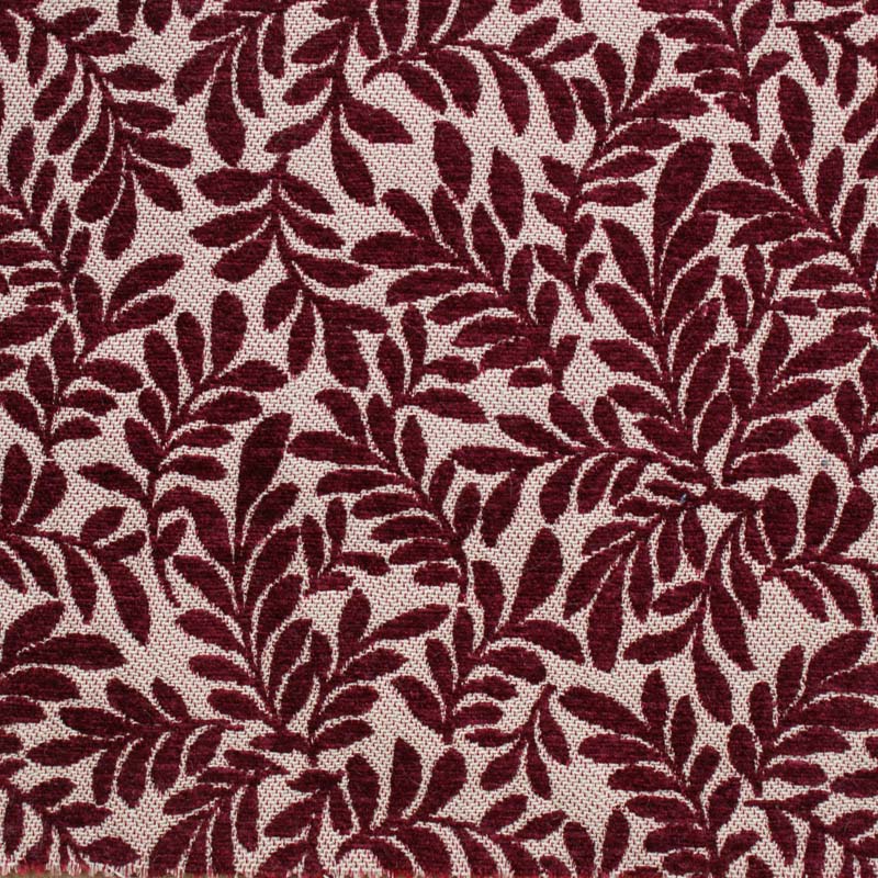 red   fabric - William Morris Designs Little Willow Jacquard Weave Claret