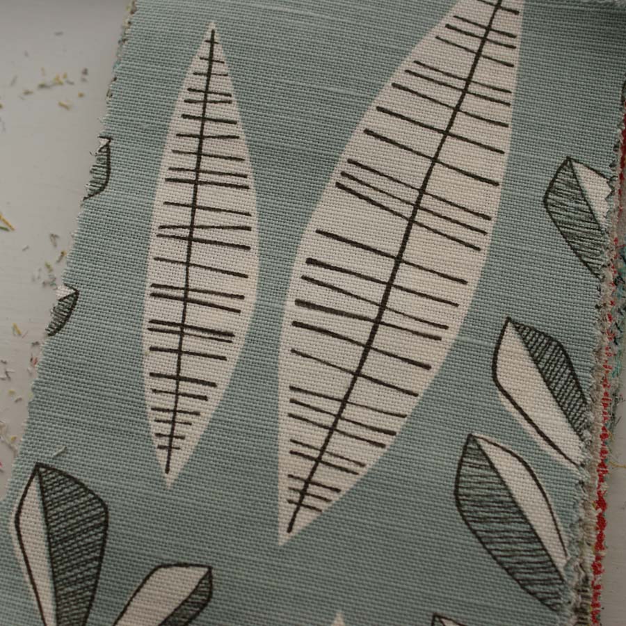 Mid Century Prints (Upholstery Grade) Garden City Glacier