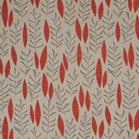 Mid Century Prints (Upholstery Grade) Garden City Putty Rouge