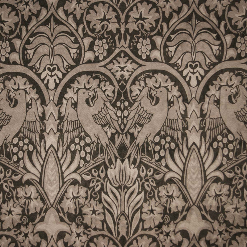 William Morris Bird and Leaf Silver Velvet fabric