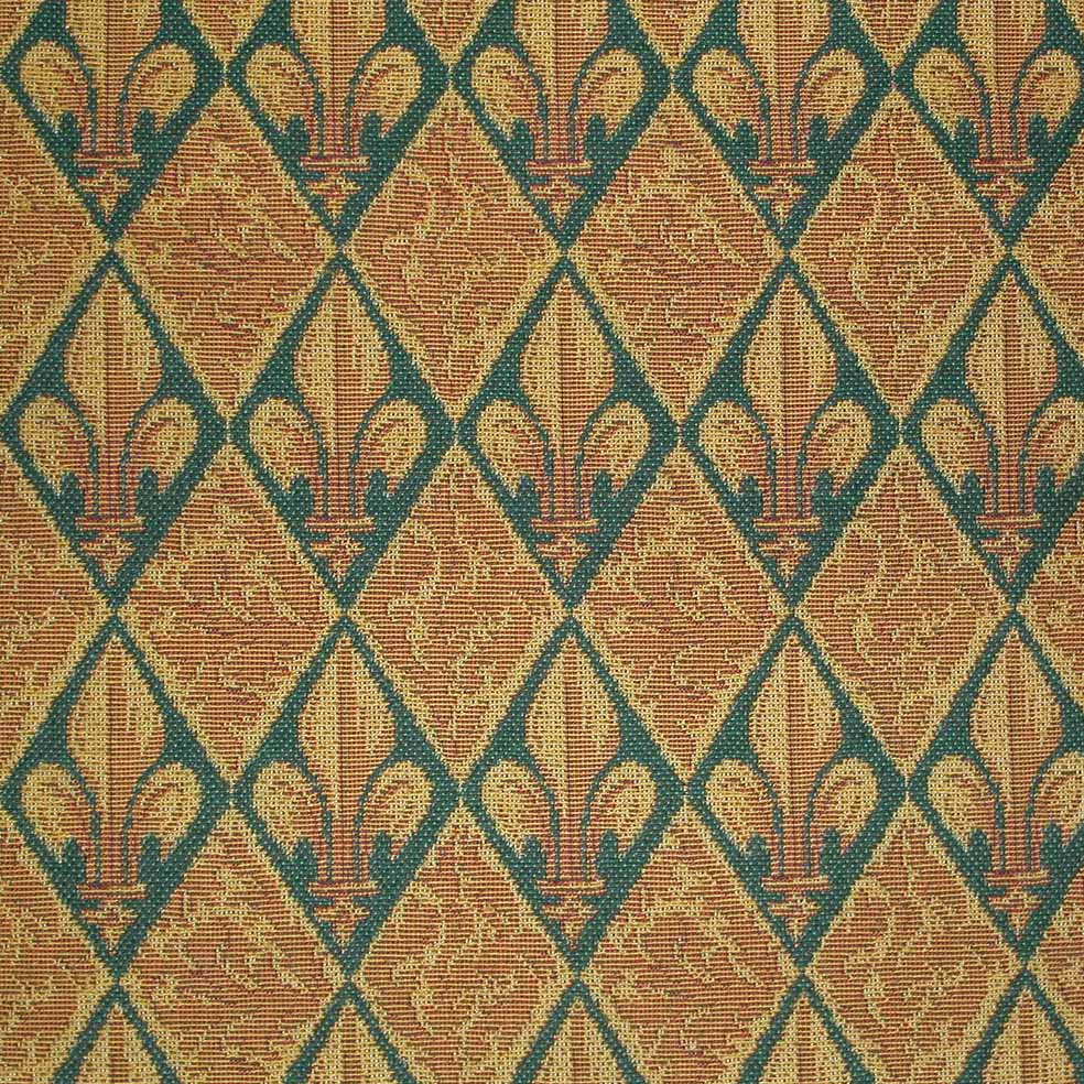 Guinevere Medieval Baronial Diamond Green Tapestry Weave (limited sale price stock)