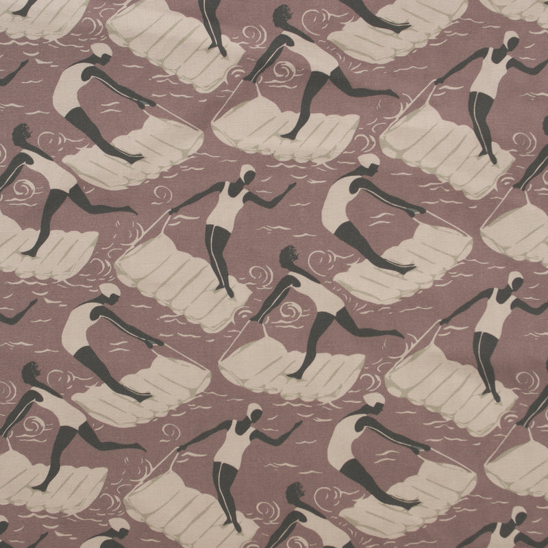 mauve art deco curtain upholstery fabric