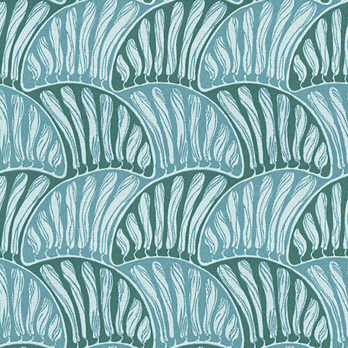 blue and green art deco curtain upholstery fabric