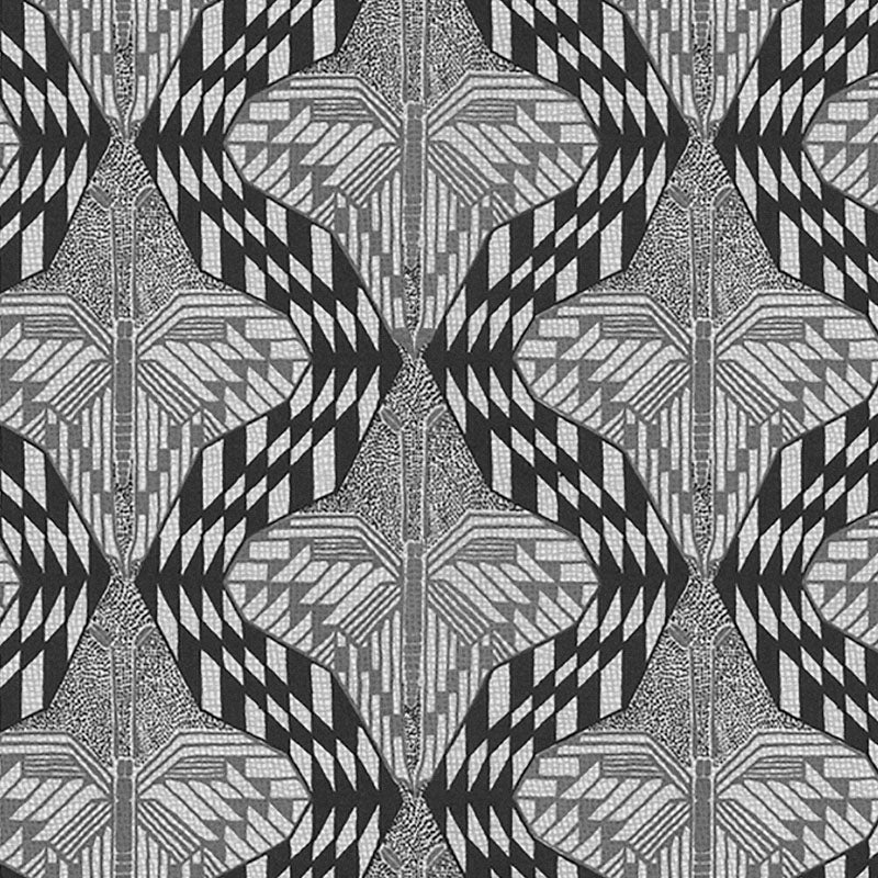 grey art deco curtain upholstery fabric