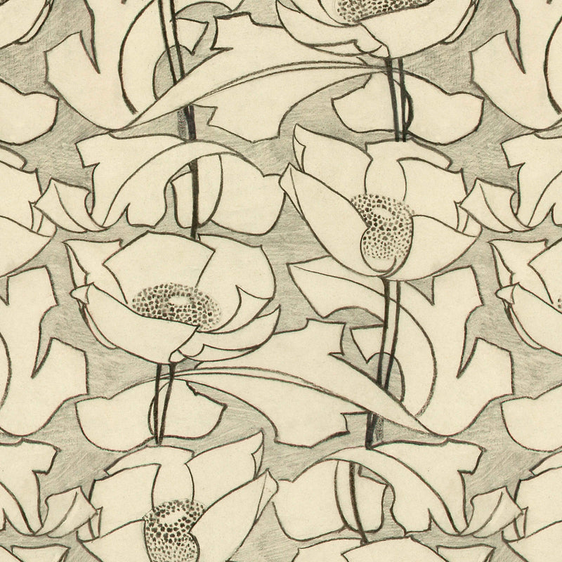 Archibald Knox Poppies Fabric Textile Design