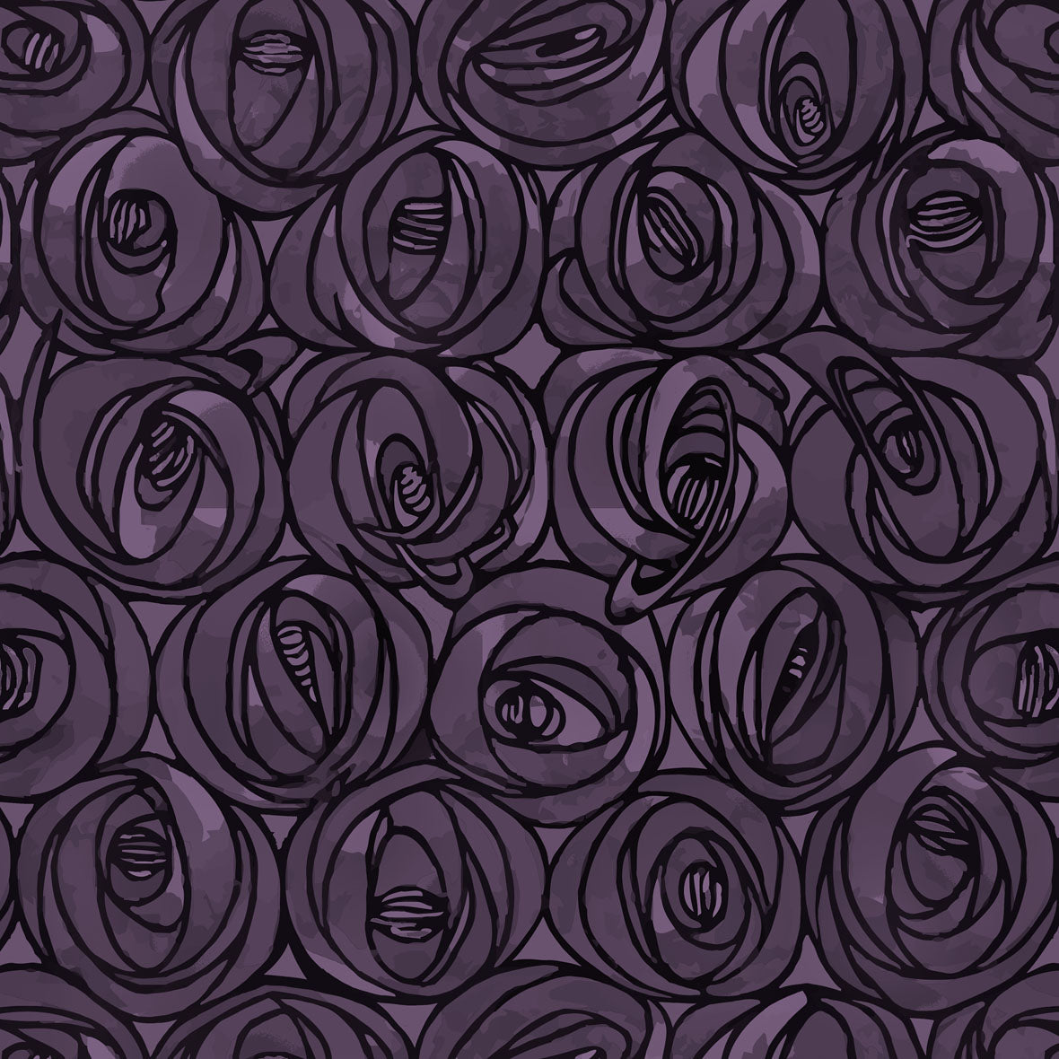 Charles Rennie Mackintosh Rennie Roses Lilac Velvet (limited sale price stock)