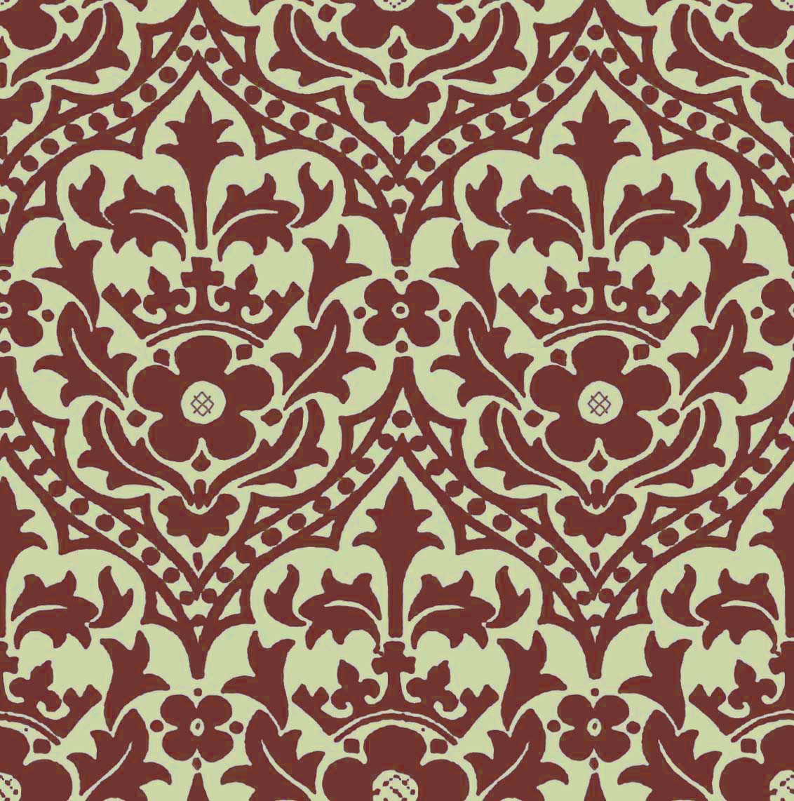 red and cream cotton print  fabric - Augustus Pugin Houses of Parliament Window Blind Print Red on Cream