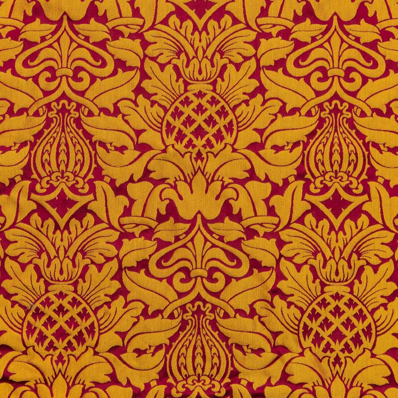 red gold   fabric - Victoriana Charlotte Brocade Rouge Gold