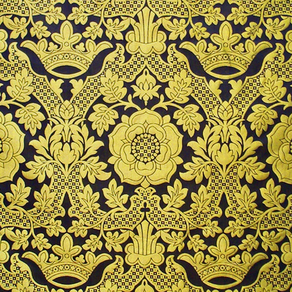 Hampton Court Rose Brocade Black and Gold