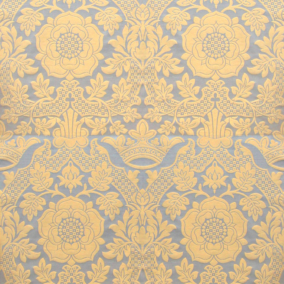 Hampton Court Rose Brocade White and Gold
