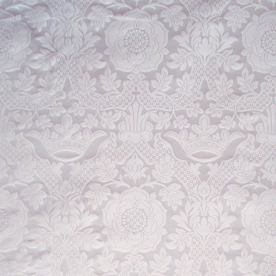 Hampton Court Rose Brocade White