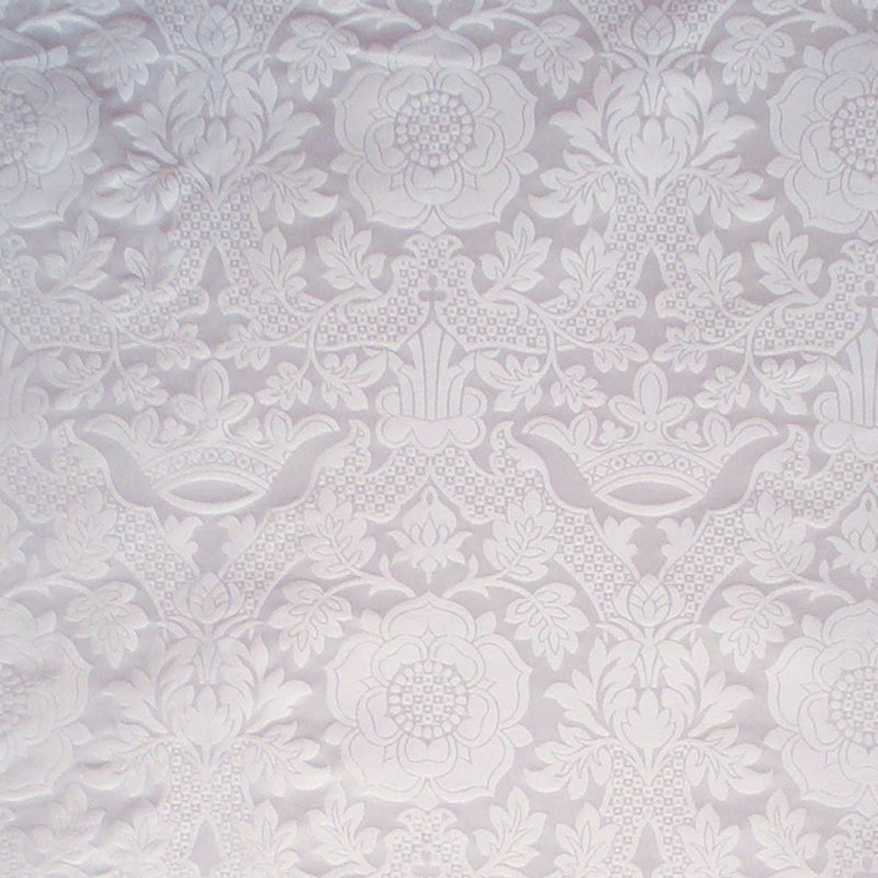 Hampton Court Rose Brocade White