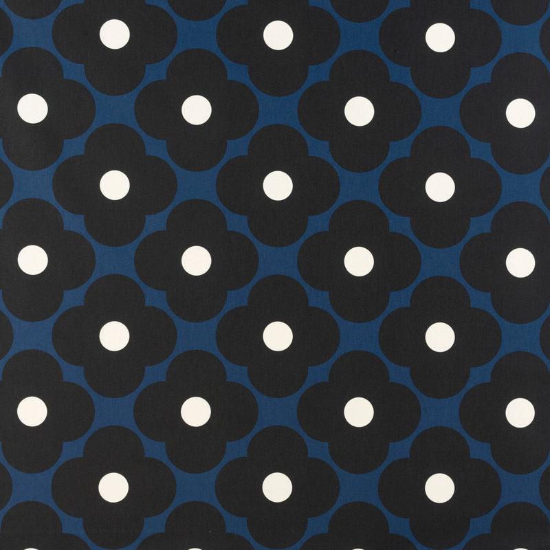 Orla Kiely Spot Flower Dark Marine fabric