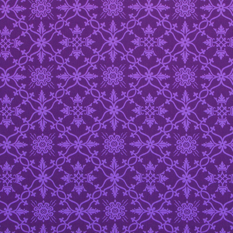 Augustus Pugin Crown Brocade Violet fabric from Loome Fabrics