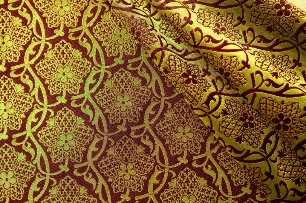 Augustus Pugin St Hubert Brocatelle Red Gold