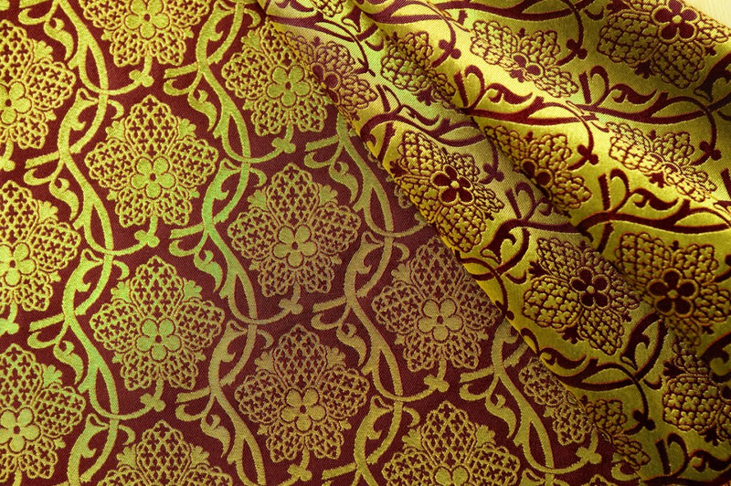 Augustus Pugin St Hubert Brocatelle Red Gold