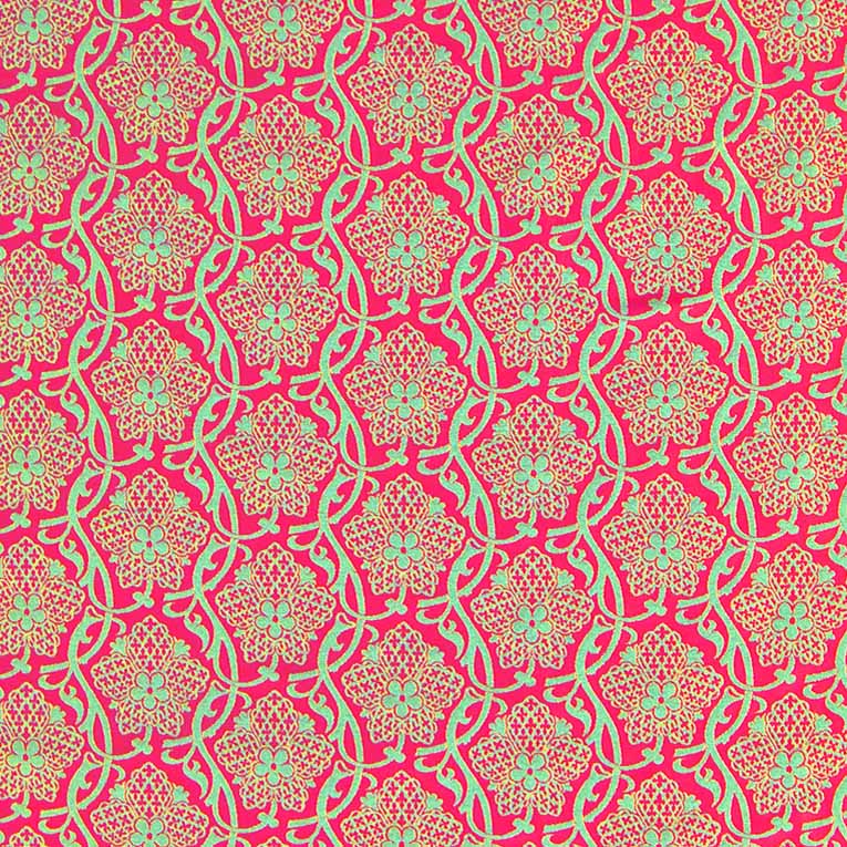 Augustus Pugin St Hubert Brocatelle Red Gold fabric from Loome Fabrics