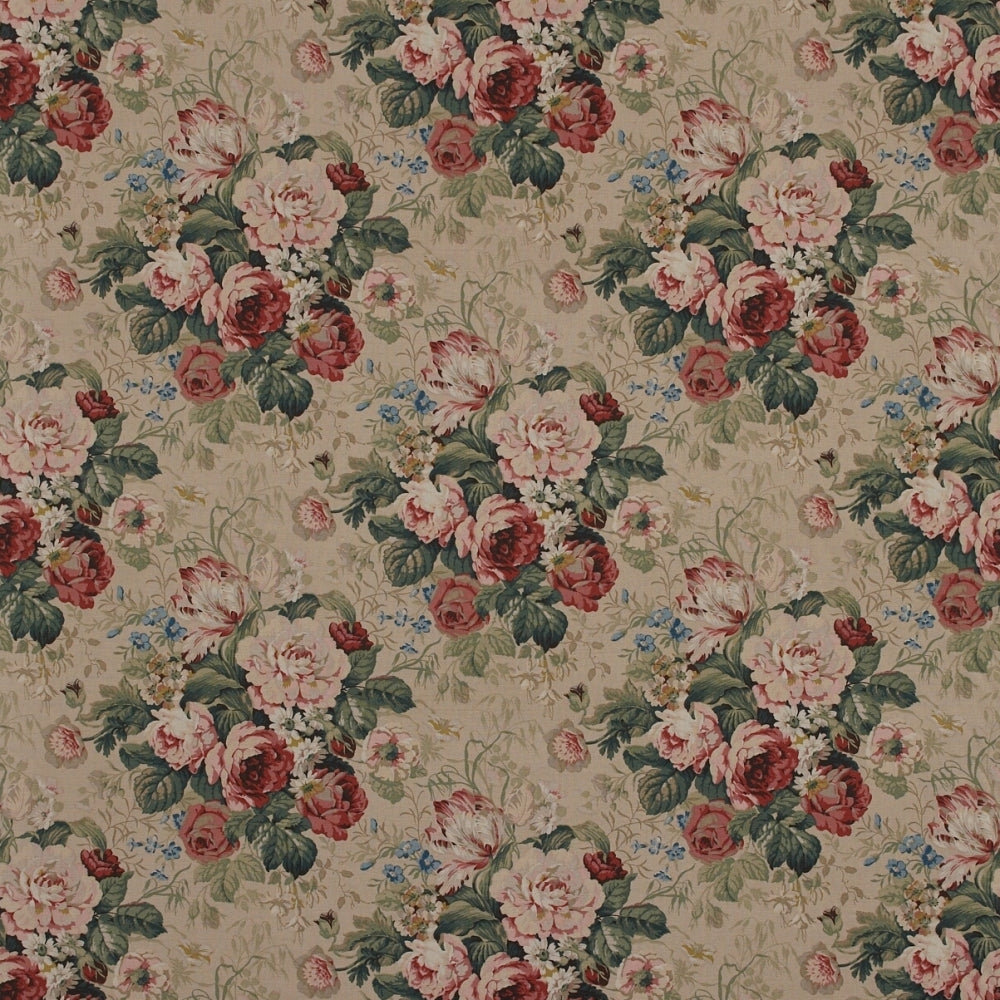 floral linen curtain fabric