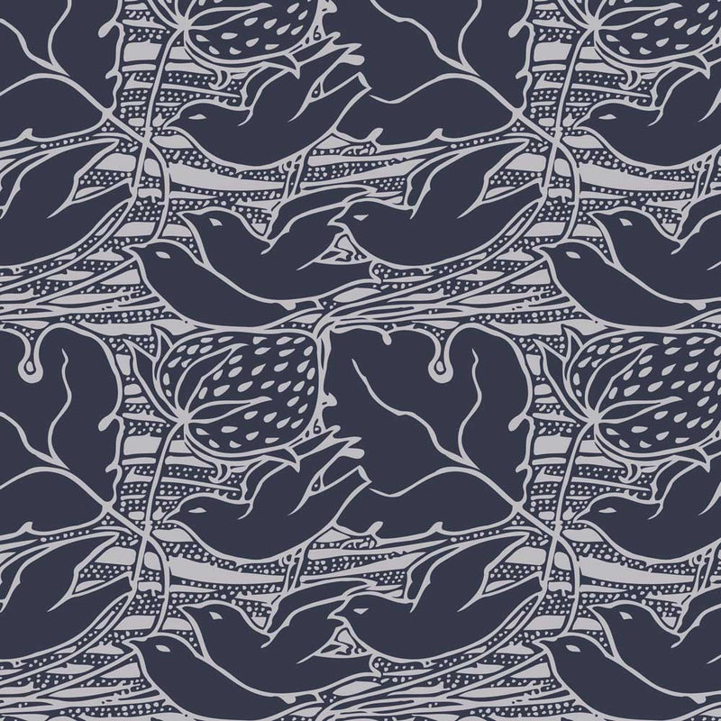 Charles Voysey Strawberry Fields Blue Print