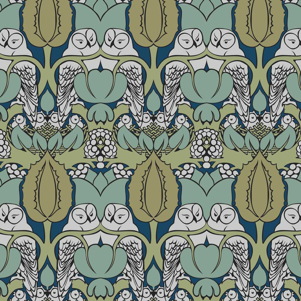 Charles Voysey Hoot Cotton Linen