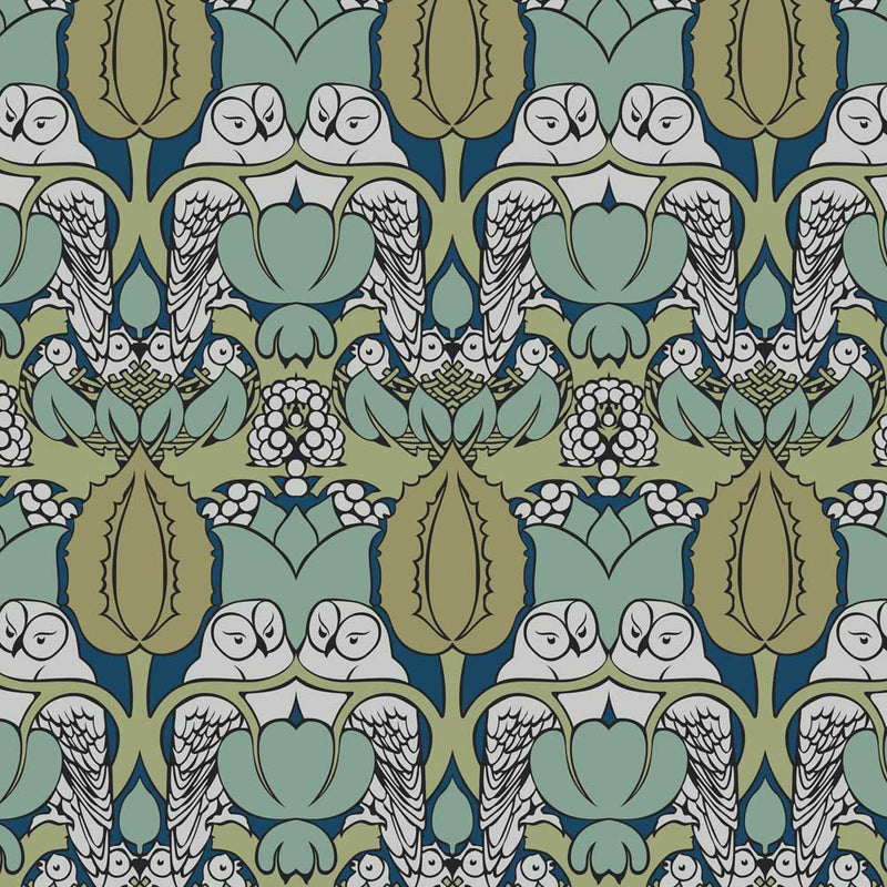 Charles Voysey Hoot Cotton Linen