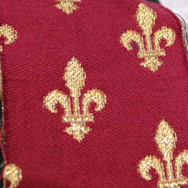 Guinevere Medieval Fleur de Lys Burgundy