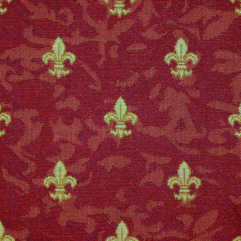 Medieval Heavy Chenille Fleur de Lys Curtain and Upholstery Fabric