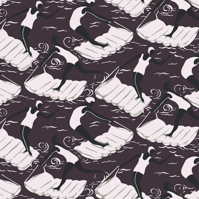 aubergine art deco curtain upholstery fabric